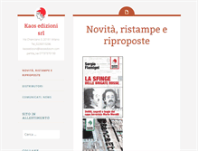 Tablet Screenshot of kaosedizioni.com